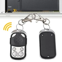Garageport/indkørselsport fjernbetjening - Håndholdt sender - 2-pak - 433 MHz - EV-1527 fast kode - ABS + aluminium - Sort