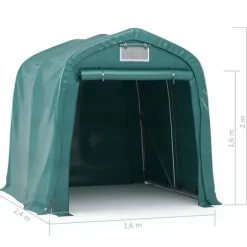 Garagetelt til opbevaring - PVC 100% | Størrelse: 1,6x2,4 m | Farve: Grøn