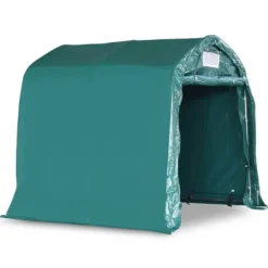 Garagetält i PVC - Vattentålig förvaring för fordon | Storlek: 2,4x2,4 m | Färg: Grön