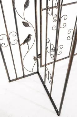 Garden Arch med Gate - Rose Arch - Iron Construction, Langs varig robust