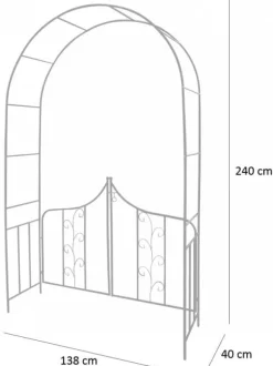 Garden Line - rosenbue metal - stald - 138x40x240 cm