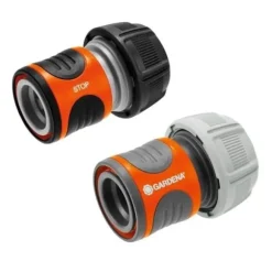 GARDENA lynkoblinger og Aquastop Ø19 mm – Til begyndelsen og slutningen af slangen – Med det originale GARDENA-system – Vejr- og UV-bestandig