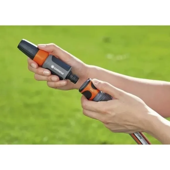 GARDENA lynkoblinger og Aquastop Ø19 mm – Til begyndelsen og slutningen af slangen – Med det originale GARDENA-system – Vejr- og UV-bestandig