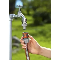 GARDENA lynkoblinger og Aquastop Ø19 mm – Til begyndelsen og slutningen af slangen – Med det originale GARDENA-system – Vejr- og UV-bestandig