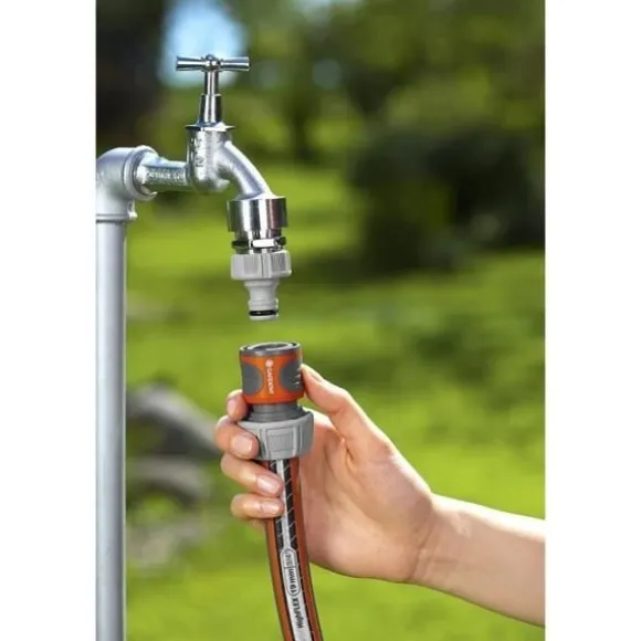 GARDENA lynkoblinger og Aquastop Ø19 mm – Til begyndelsen og slutningen af slangen – Med det originale GARDENA-system – Vejr- og UV-bestandig