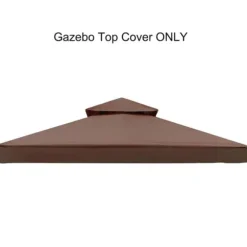 Gazebo Top Cover, UV Beskyttelse, Vandafvisende,kaffe, 3m * 3m