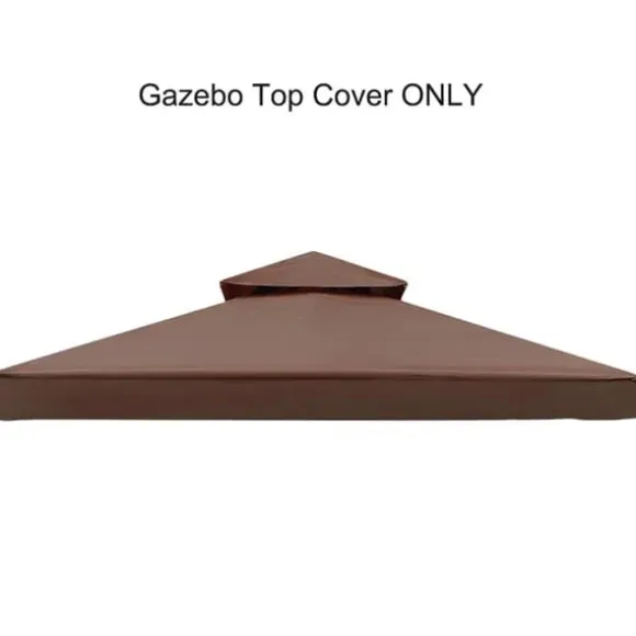 Gazebo Top Cover, UV Beskyttelse, Vandafvisende,kaffe, 3m * 3m