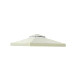 Gazebo Top Cover, Vandtæt Beskyttelse, Nem Installation,3m * 3m, ny dobbelt beige