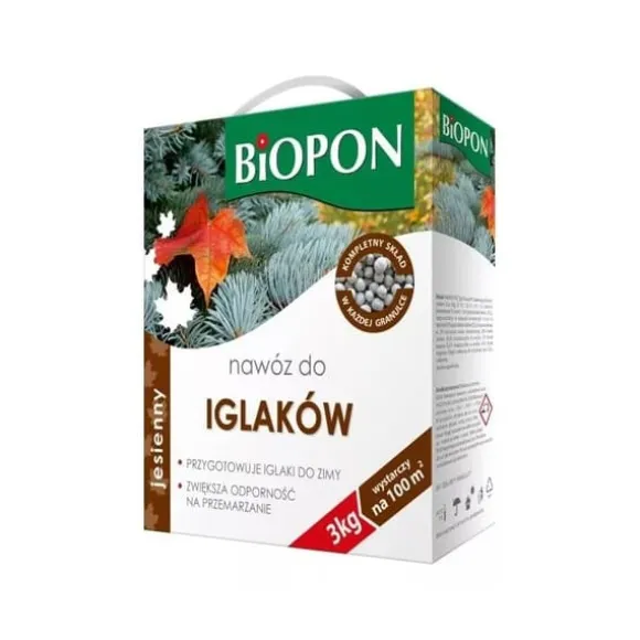 GØDNING - EFTERÅRSGØDNING TIL NÅLETRÆER GRANULAT PAP MED HÅNDTAG 3 KG - BR BIO-1081