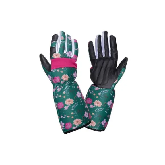 GEDELÆDERHANDSKER, GRØNNE, LANGE L272907P, KORT, "7", CE, LAHTI