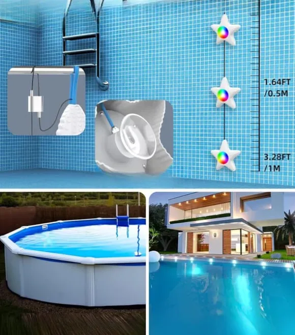 GedFong App-styret LED Poollampe Hvid