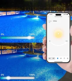 GedFong App-styret LED Poollampe Hvid