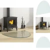 Glas - Living glasplade til pejs 800x600 mm halvrund