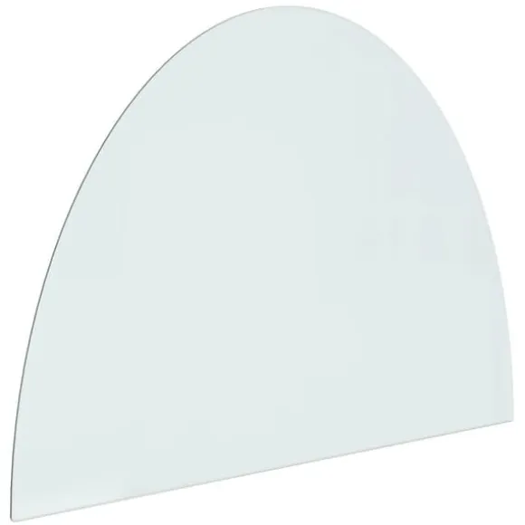 Glas - Living glasplade til pejs 800x600 mm halvrund