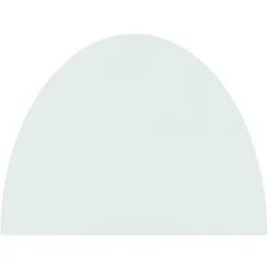 Glas - Living glasplade til pejs 800x600 mm halvrund
