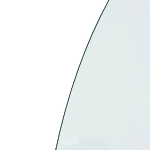 Glas - Living glasplade til pejs 800x600 mm halvrund