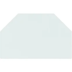 Glas - Living glasplade til pejs 80x50 cm sekskantet