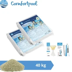 Glasperler Comfortpool - Velegnet til sandfilterpumpe - 40 kg & WAYS skrubbebørste