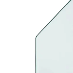 Glasplade til pejs 120x60 cm | Hærdet glas | Sekskantet | Varmebestandig