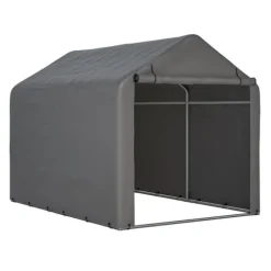 Grå Cykelgarage / Haveskur 160x220x165 cm med rulledør, vandtæt PE-materiale