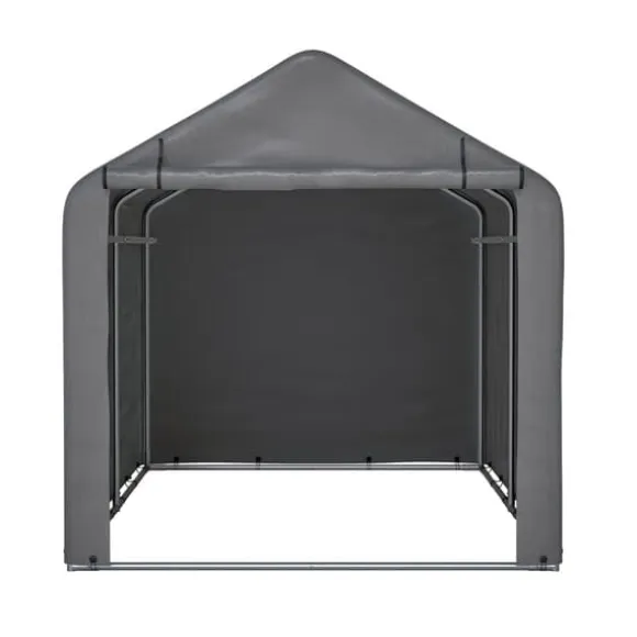 Grå Cykelgarage / Haveskur 160x220x165 cm med rulledør, vandtæt PE-materiale