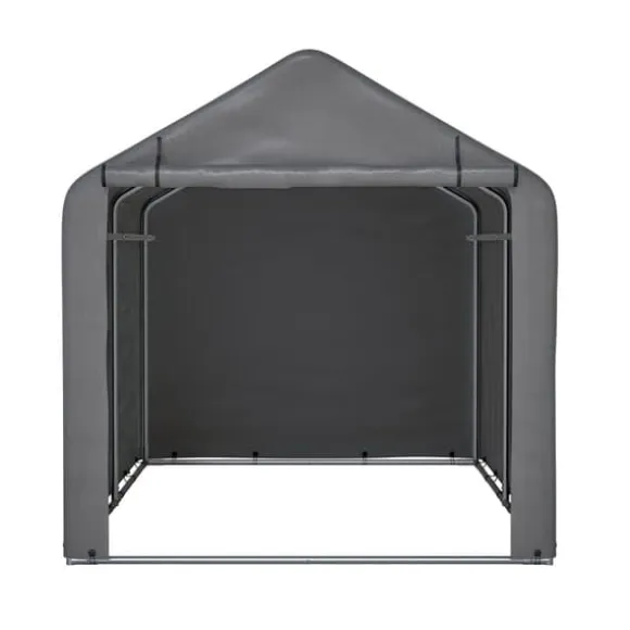 Grå Cykelgarage / Haveskur 160x220x165 cm med rulledør, vandtæt PE-materiale