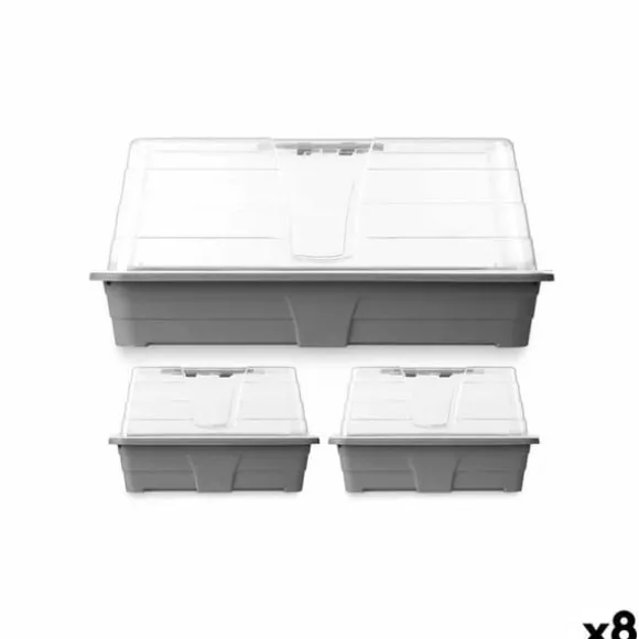 Greenhouse Set Ibergarden FYT3081032 Grey Transparent Plastic (8 Units)