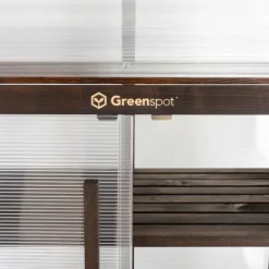 Greenspot Mini Drivhus til Altan og Terrasse 80 x 42 x 120 cm - Altandrivhus til overvintring af urter, blomster, frøplanter - Oprindelsesfarve Mørk R | CDON