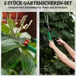 Grenklippersæt, 2 dele: 40 cm non-stick grenklipper og 51 cm hækksaks til hække og grene