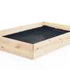 Grøntsagshavekasse - avlskasse - 120x80x18 cm - træ - med jorddug