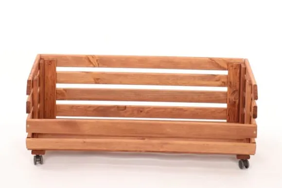 Grøntsagskasse på hjul RAWA /bredde 77cm - Brun