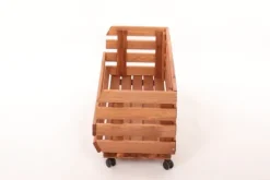 Grøntsagskasse på hjul RAWA /bredde 77cm - Brun