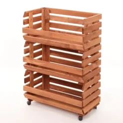 Grøntsagskasser på hjul RAWA /bredde 57cm - Brune