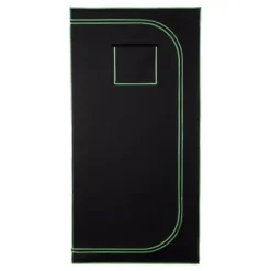 Grow Telt - Indendørs Plantetelt - 100x100x200 cm - 600D Højreflekterende Mylar - Observationsvindue - Aftagelig Gulvbakke - Robust Lynlås