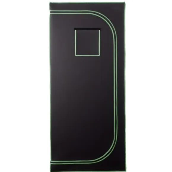 Growtelt - Indendørs Plantetelt - 80 x 80 x 180 cm - 600D Højreflekterende Mylar - Observationsvindue - Gulvbakke - Robust Lynlås