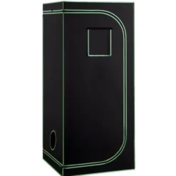 Growtelt - Indendørs Plantetelt - 80 x 80 x 180 cm - 600D Højreflekterende Mylar - Observationsvindue - Gulvbakke - Robust Lynlås