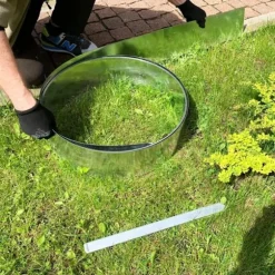 Græskant, Græskanter, Græsplæne kant, Bedkant, Plænekant, Havekant, Rabatkant metal alu/zink 20 cm x 10 meter, Længde gs:15 m, Bred:20 cm