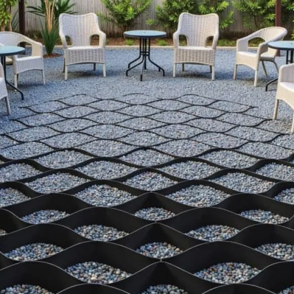 Grusgitter, 8200x1200 mm, 50 mm dybde, Permeabel jordstabilisering, HDPE