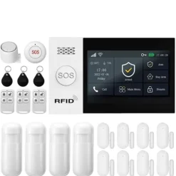 GSM Alarm System, Smart App Kontrol, Trådløs Forbindelse,EU stik, E-4G