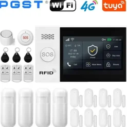 GSM Alarm System, Smart App Kontrol, Trådløs Forbindelse,EU stik, E-4G