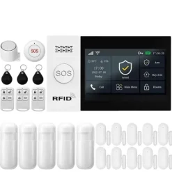 GSM Alarm System, Smart App Kontrol, Trådløs Forbindelse,EU stik, F-4G