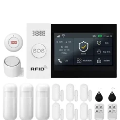 GSM Alarm System, Smart App Kontrol, Trådløs Forbindelse,EU stik, D-4G