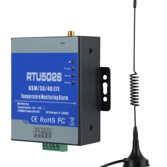 GSM SMS-alarm Telemetri Temperaturalarmsystem Måling Support Fjernbetjening (EU 100-240V)