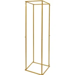 Guld metal blomsterstander, søjle til bryllupsbaggrund & plantehylde, 180 cm