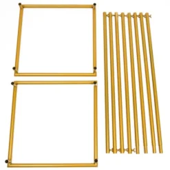 Guld metal blomsterstander, søjle til bryllupsbaggrund & plantehylde, 180 cm