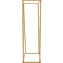 Guld metal blomsterstander, søjle til bryllupsbaggrund & plantehylde, 180 cm