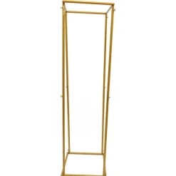 Guld metal blomsterstander, søjle til bryllupsbaggrund & plantehylde, 180 cm