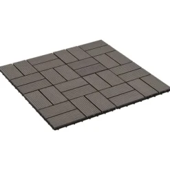 Gulve - Living terrassefliser 11 stk. WPC 30 x 30 cm 1 m2 mørkebrun