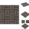 Gulve - Living terrassefliser 22 stk. 30 x 30 cm 2 m2 WPC mørkebrun