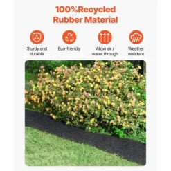 Gummi Mulch Rulle, Landskabspleje 4 ruller, 120 x 4,5-tommers Gummi Mulch Mat